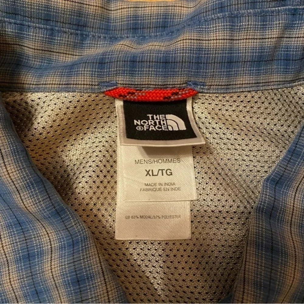 The North Face Mens‎ Plaid Modal Blend Button Down Short Sleeve Shirt